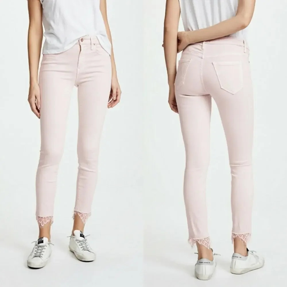 MOTHER High Waisted Looker Dagger Ankle Fray Pretty Just Strolled In The City 28
